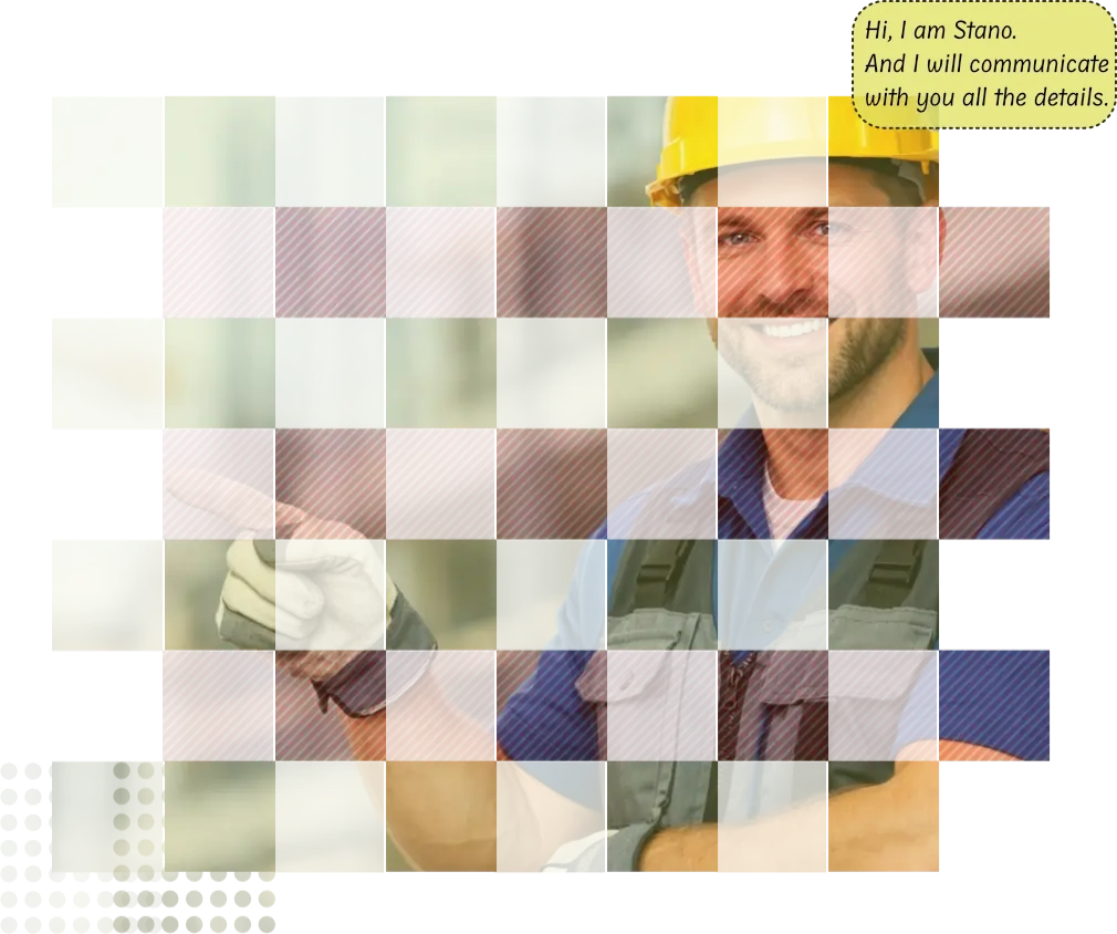 Person looking on the btn with contact me text